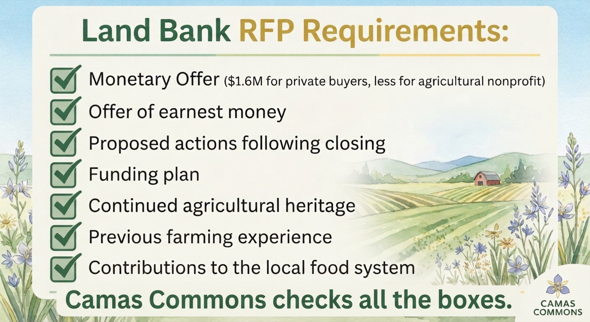 Land Bank RFP Requirements